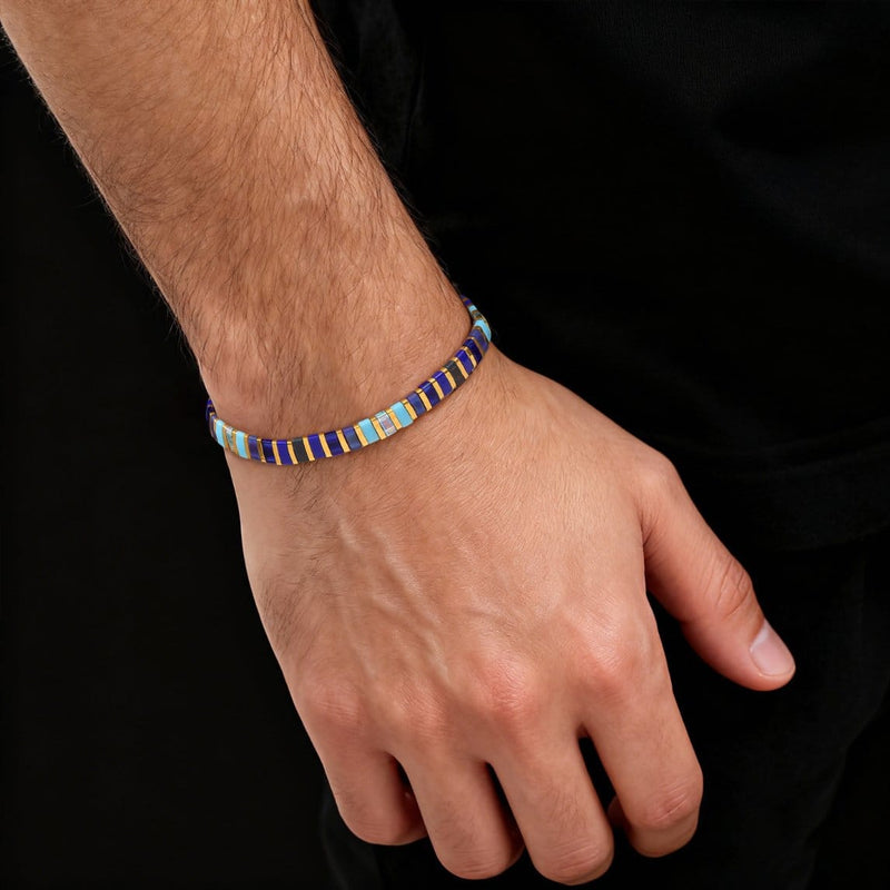 Saphir - Bracelet de perles (Pour Lui)