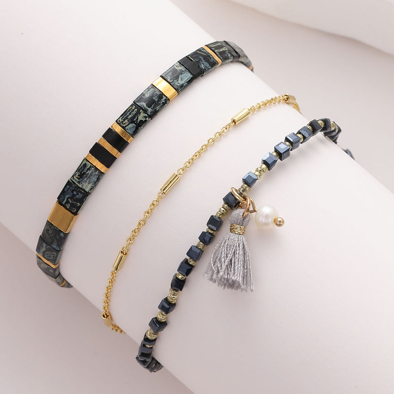 Conjunto Maya - Pulseiras Miyuki