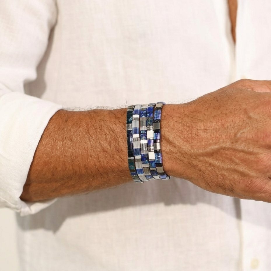 Parure Aurea - vue détaillée des perles Miyuki japonaises