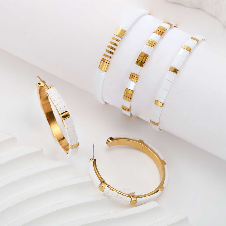 Coffret Cadeau Neige (Parure Gotha et boucles d'oreilles Lila)