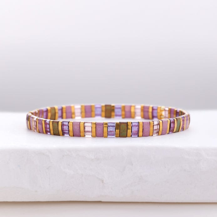 Parure Allegra - bracelet en perles Miyuki porté au poignet