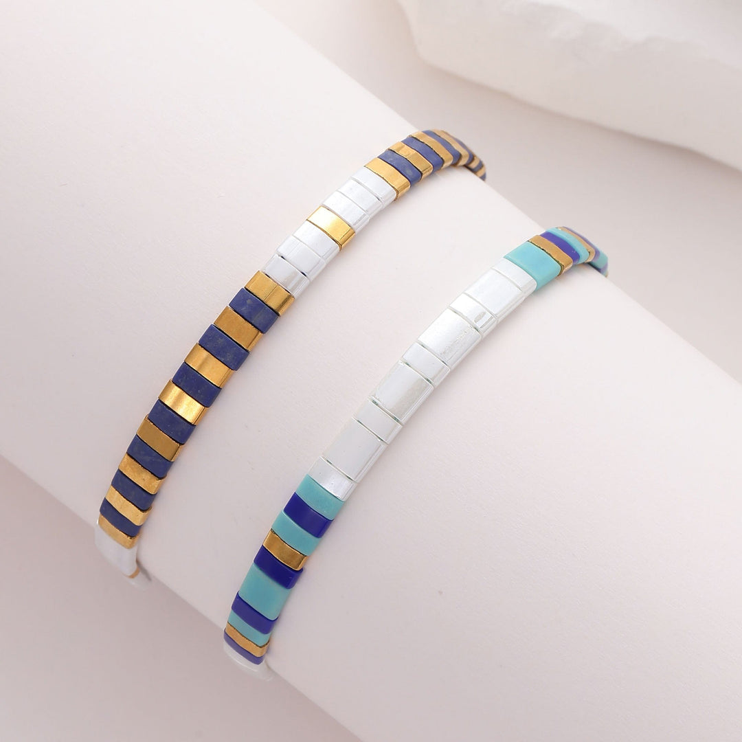 Parure Marine - Bracelet de perles - beads bracelet fait main en perles Miyuki par Køss Design