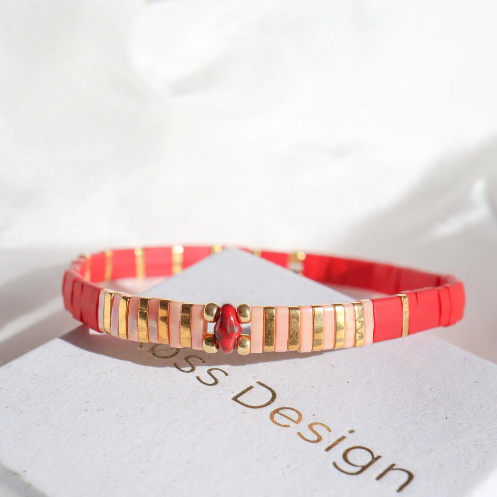 Rouge - Bracelet de perles