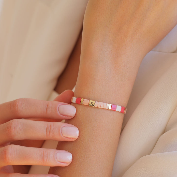 Elyne - détail des couleurs et motifs en perles Miyuki Tila