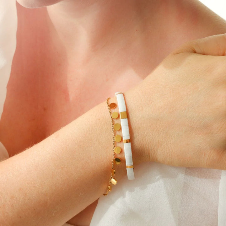 Neige - Bracelet de perles