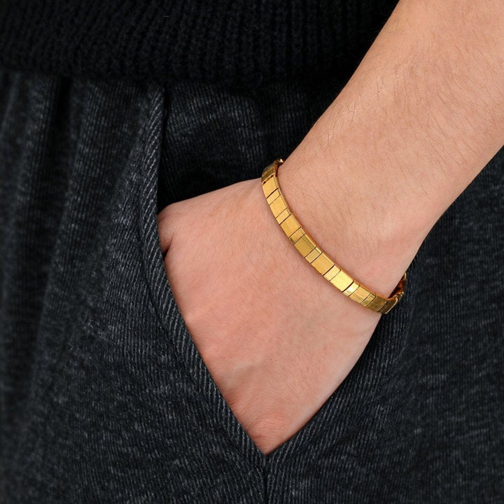 Or - Bracelet de Perles (Pour Lui)