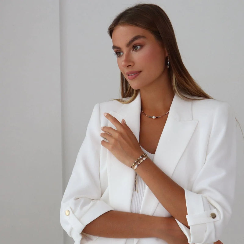 Parure Angèle - Bracelet de perles