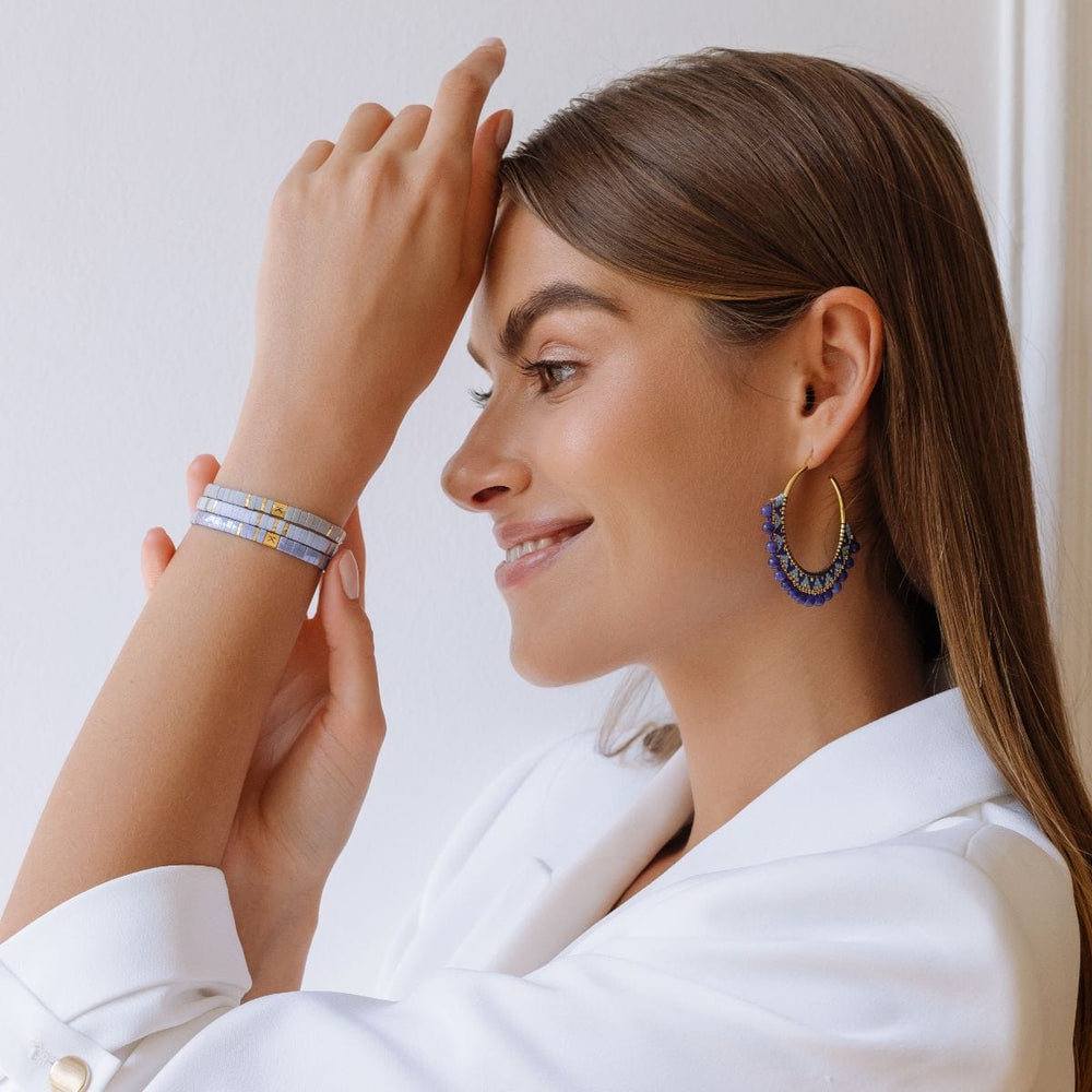 Parure Clia - vue détaillée des perles Miyuki japonaises