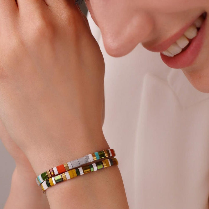 Parure Olie - bracelet en perles Miyuki porté au poignet