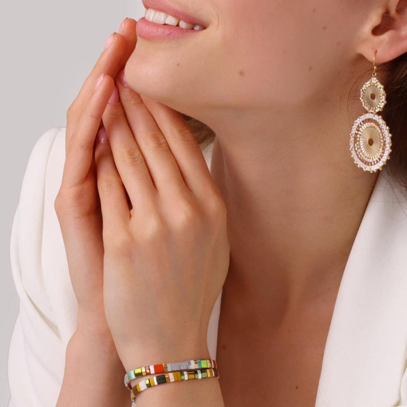 Parure Olie - vue détaillée des perles Miyuki japonaises