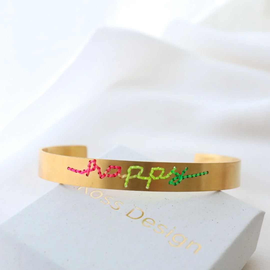 Happy - Bracelet Jonc - bracelet jonc fait main en perles Miyuki par Køss Design